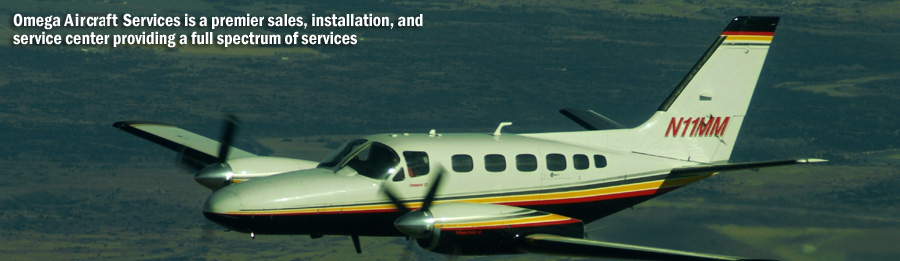 Omega Aircraft Services is a premier sales, installation, and service center providing a full spectrum of services